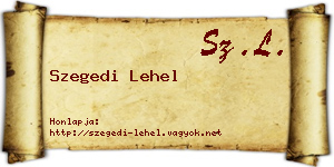 Szegedi Lehel névjegykártya
